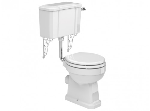 Adare Low Level Toilet pan, Cistern including Fittings & Soft Close Seat	